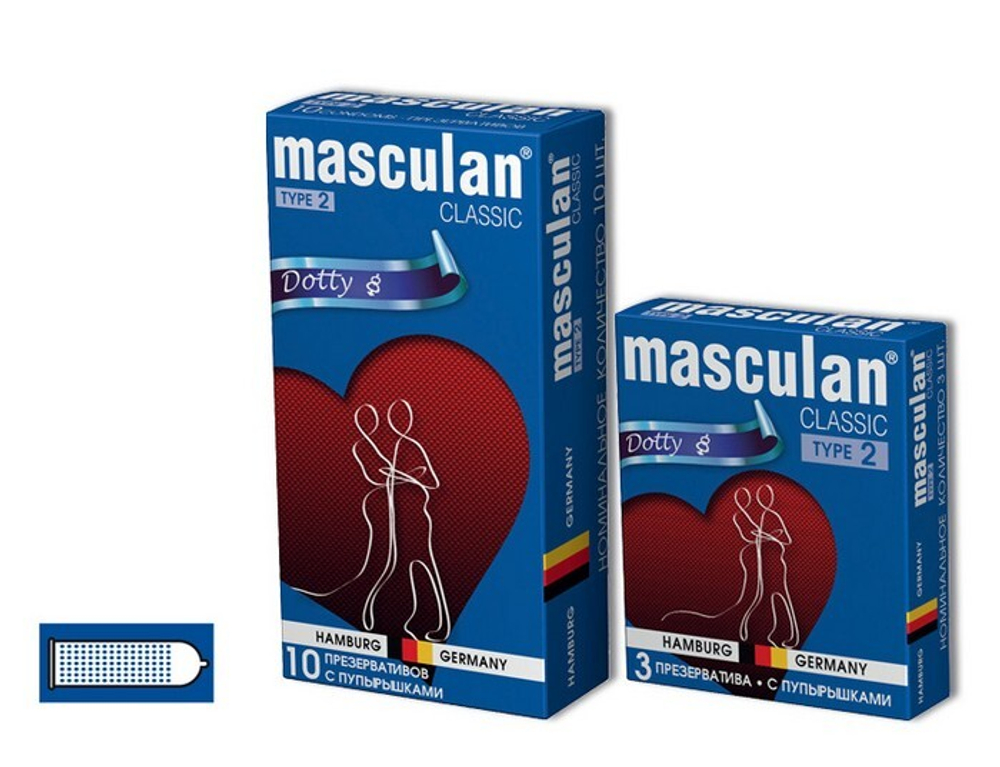 Презервативы Masculan Classic Dotty с пупырышками 3 шт