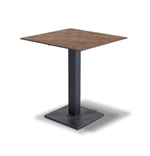 "Каффе" интерьерный стол из HPL квадратный 64х64см, цвет "дуб"