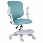 Кресло детское с подставкой для ног BRABIX "Sky MG-206", велюр, голубое, 533155