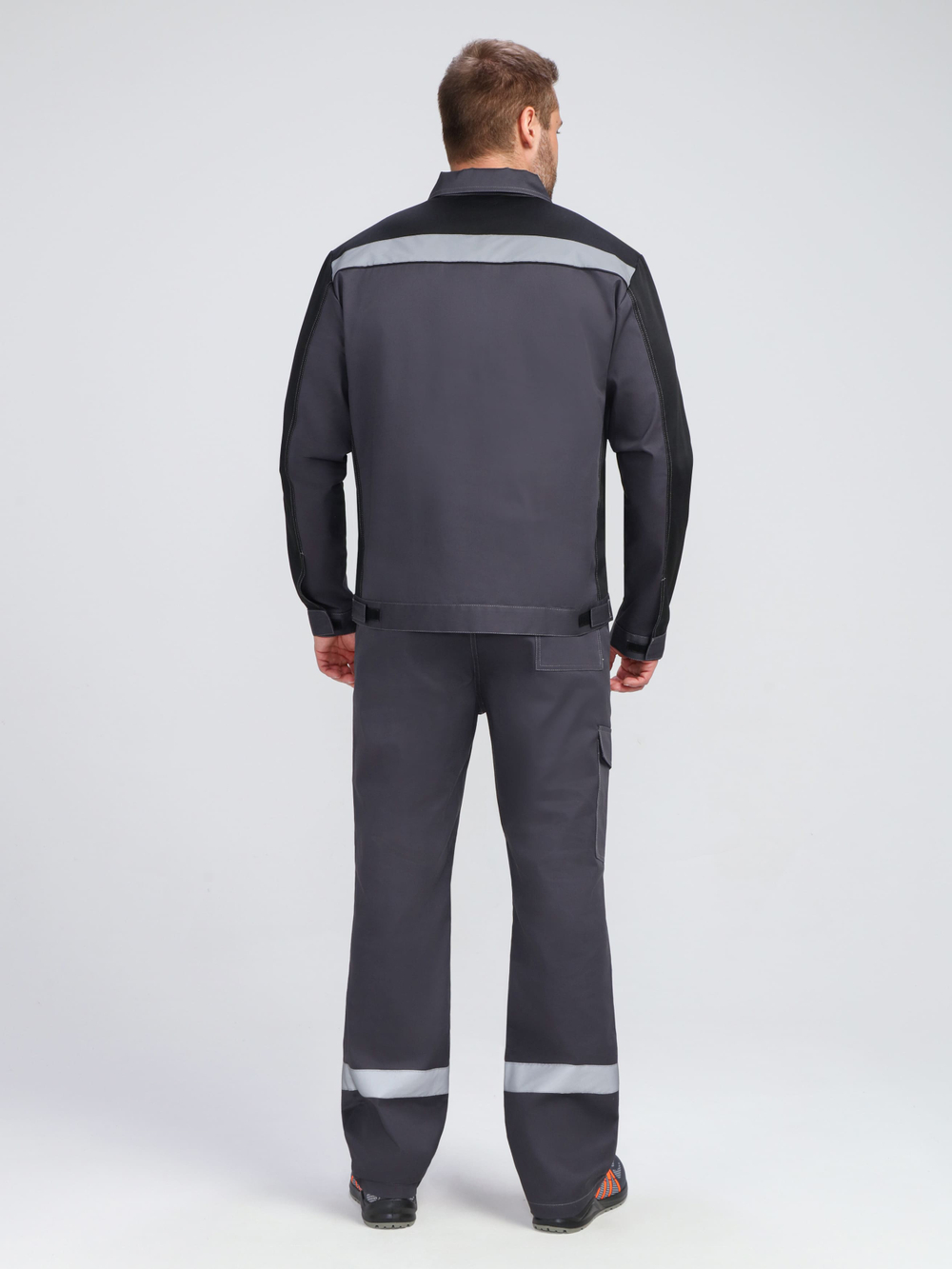 Костюм ProfLineBase-2 (тк.Твил,210) п/к, т.серый/черный/красный