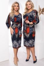 Платье "Белуччи" (синее) НЬЮ П7792 LT Collection