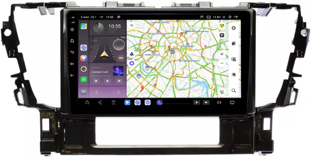 Магнитола для Toyota Alphard H30, Vellfire 2 2015-2023 - Carmedia EW-1101 QLed, Android 13, TS20, CarPlay, SIM-слот