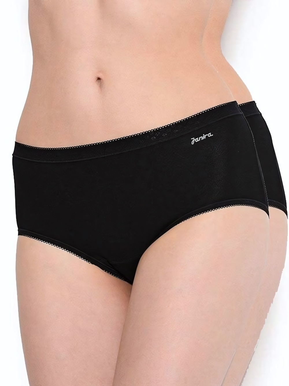 Набор из 2 высоких трусиков Esencial (Размер: XL) (Цвет: черный)