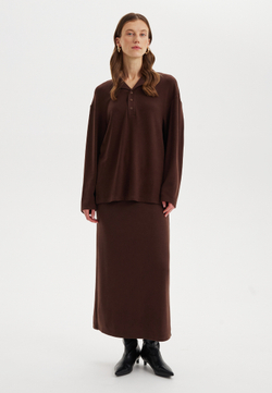 Юбка макси из трикотажа