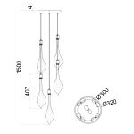 Подвесной светильник P98066-5 antique brass