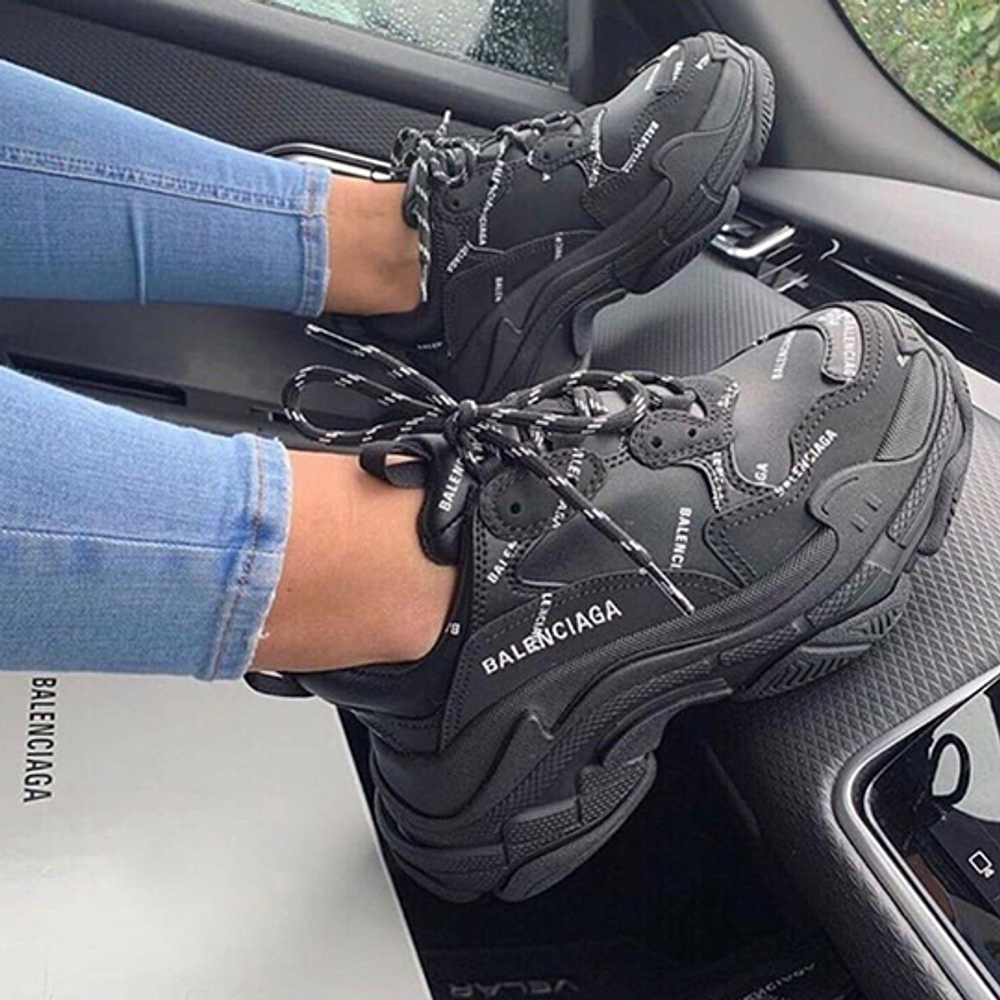 Balenciaga Triple S Black Logo