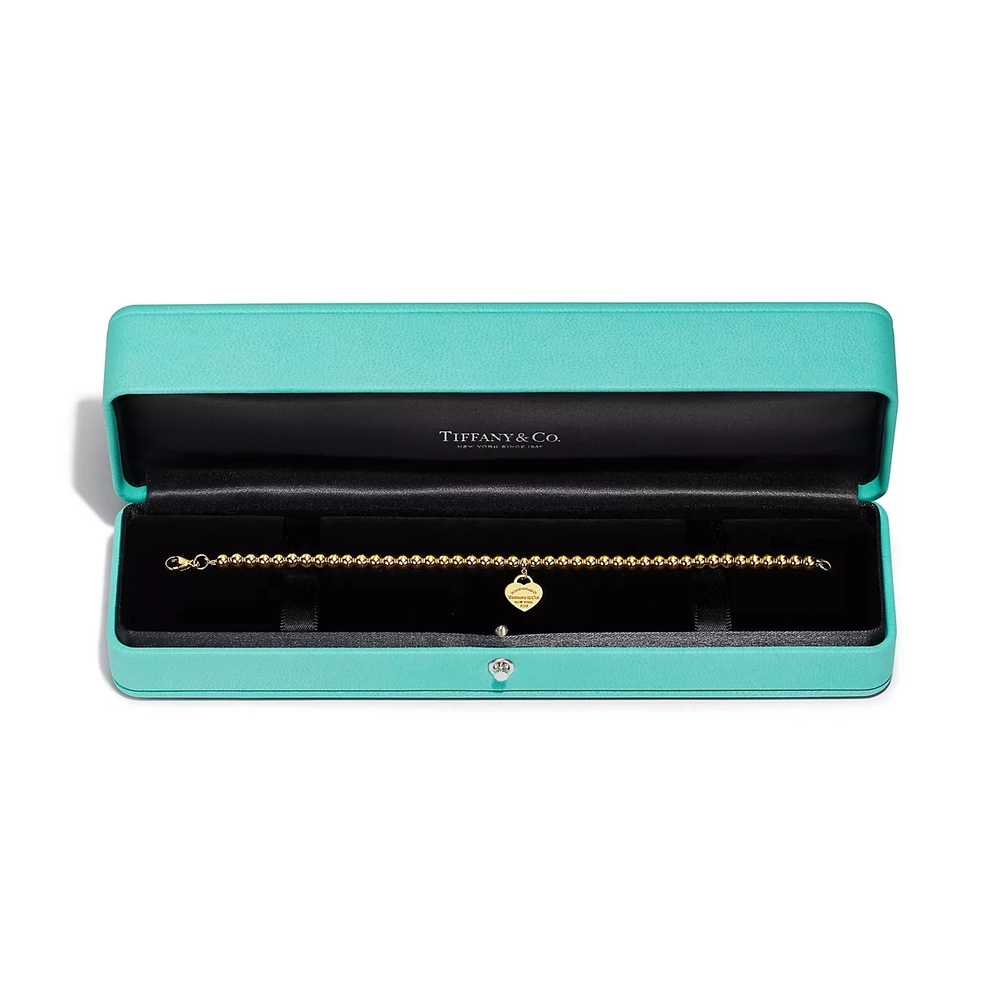 Браслет из жёлтого золота 18k💖Tiffany, Heart tag bracelet.