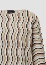 Легкий свитер тонкой вязки Relaxed Fit с рисунком волнистой текстуры Black Label