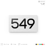 Номер на дверь 549, табличка на дверь для офиса, квартиры, кабинета, аудитории, склада, белая 120х70 мм, Айдентика Технолоджи