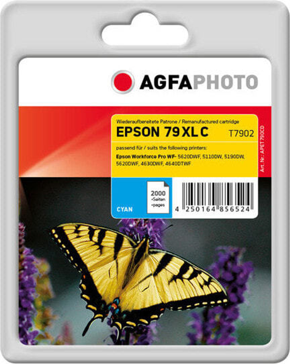 Картридж струйный голубой 1 шт AgfaPhoto Holding GmbH APET790CD