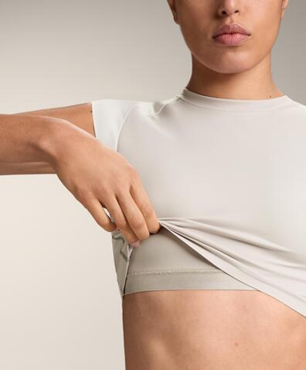 Oysho Топ Compressive светоотражающий, темно-серый