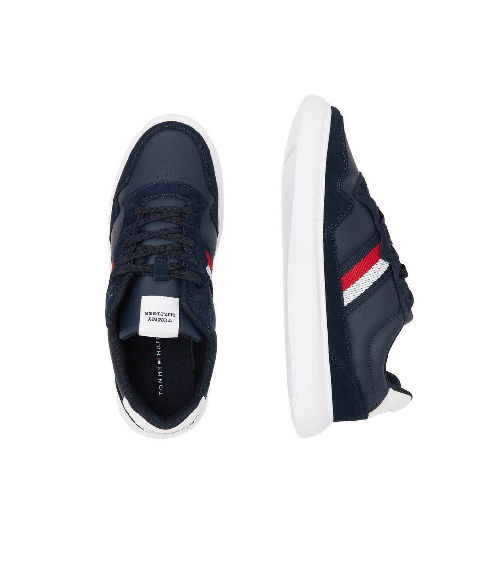 Кожаные кроссовки Tommy Hilfiger - темно-синий(FM0FM04889)