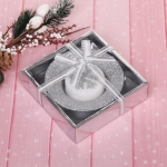 Свеча новогодняя «Снежинка» 10,5*10,5*3 см, серебро