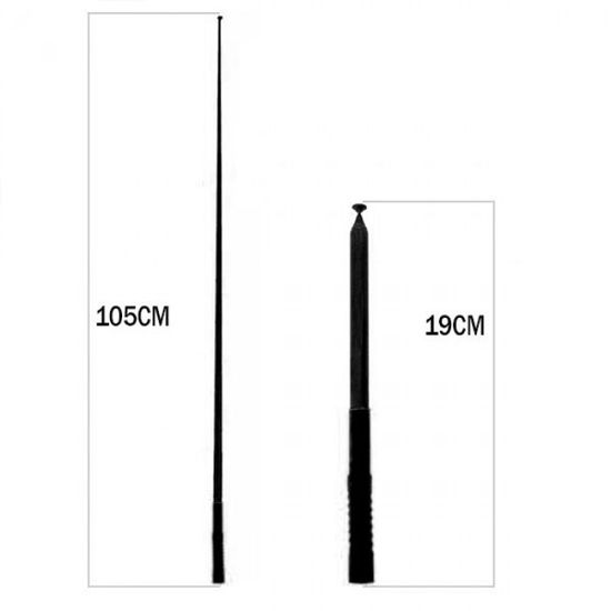 Антенна усиленная телескопическая для Garmin Astro и Alpha 19-105см (Черная)