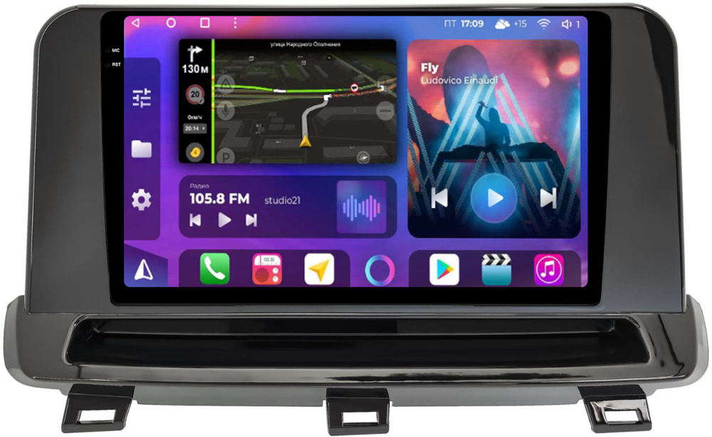 Магнитола для Nissan Rogue T33, X-Trail T33 2020+ (без штатного 360, вариант 2) - FarCar BM10-9609F2 монитор 10.36" QLED на Android 14, TS10, 4+32Гб, CarPlay, 4G SIM-слот