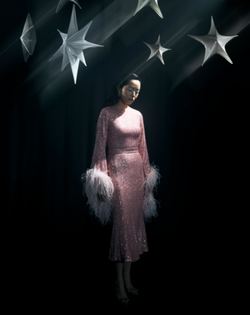 Платье Sativa (Сатива) пайеточное розовое