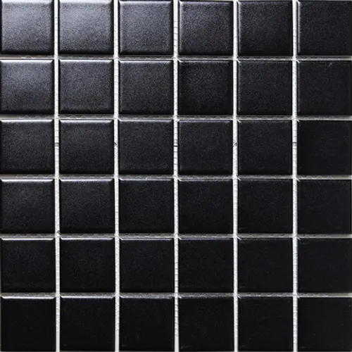 Manila Black Мозаика из керамогранита Bonaparte черный темный квадрат