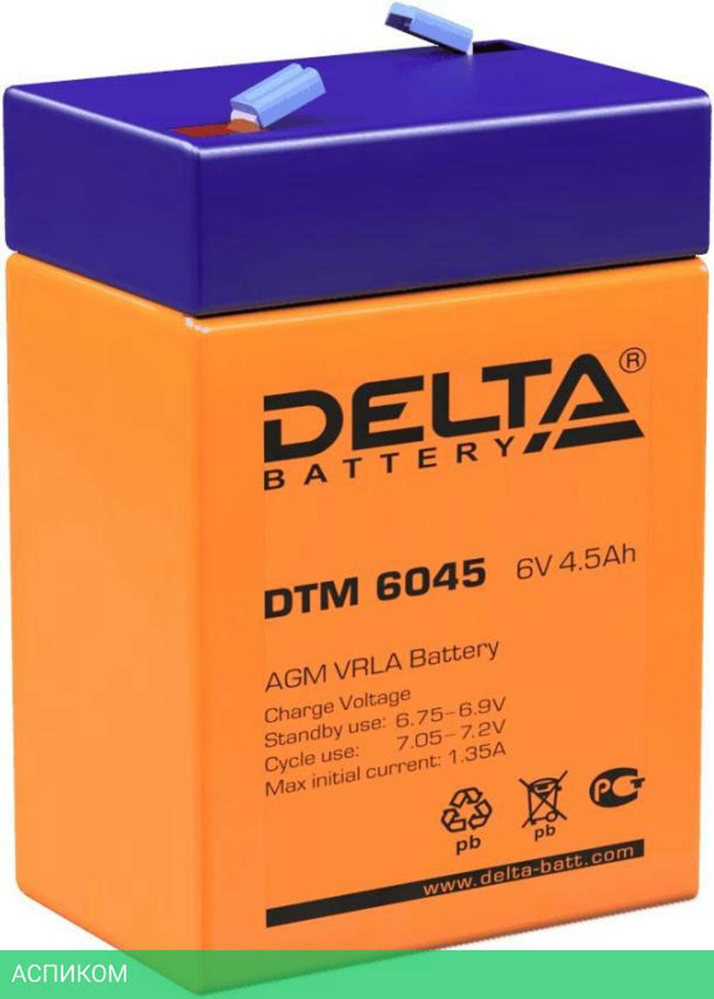Аккумулятор для ИБП Delta DT 6045