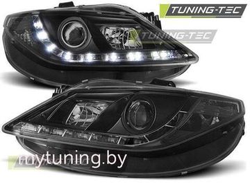 Передние фары Seat Ibiza 4 daylight black