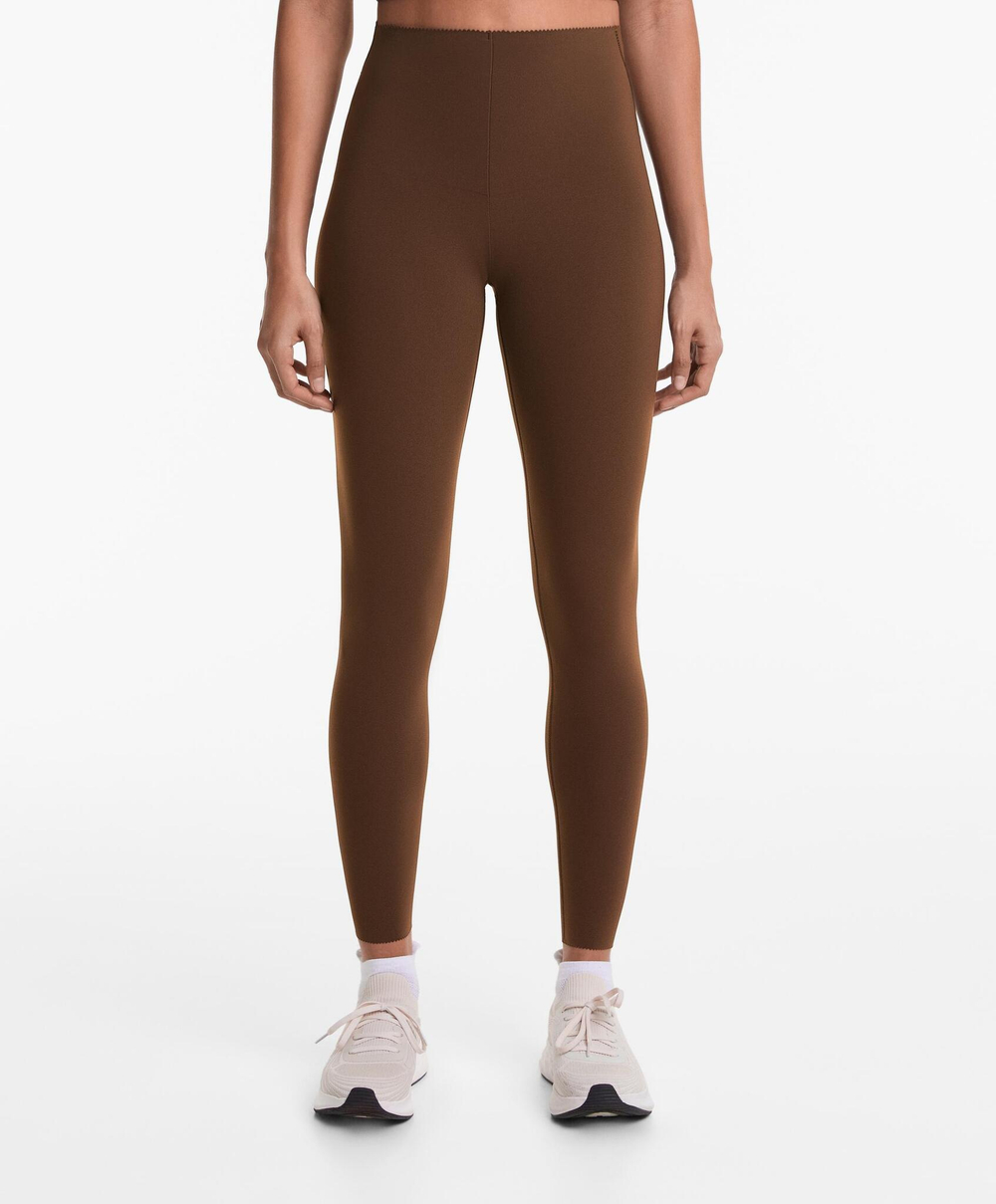 OYSHO Компрессионные легинсы Compressive Core Control длиной до щиколотки, коричневый