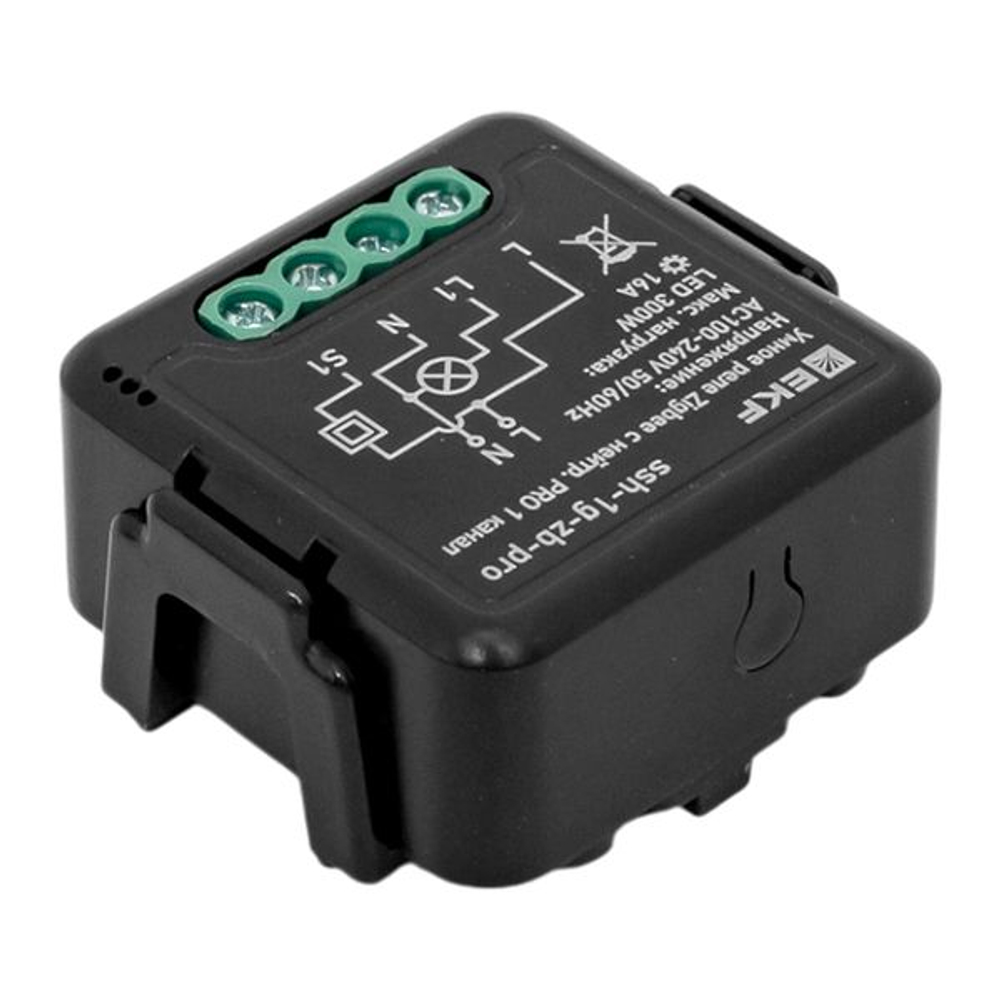 Умное реле в подрозетник 1-канальное с нейтралью 16А Zigbee EKF Connect Select PRO