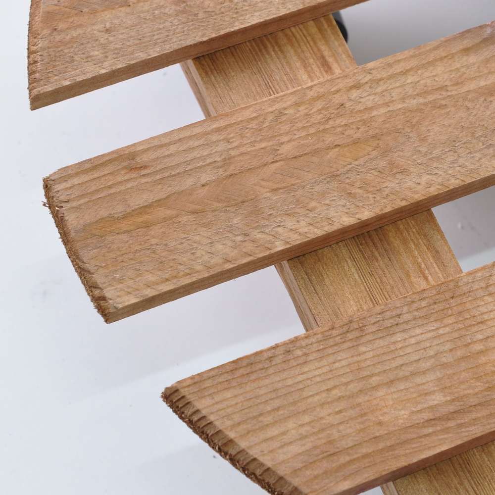 Подставка для цветов, 30х30х7, Флорэль, круглая на колесиках, этажерка, напольное, на подоконник, полка, из массива дерева, рустик, Dipriz