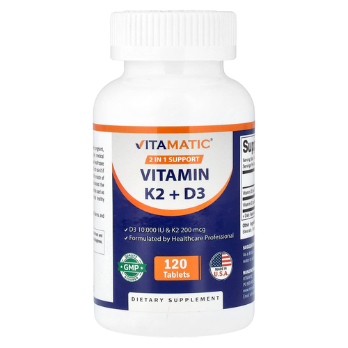Vitamatic, витамин K2 и D3, 120 таблеток
