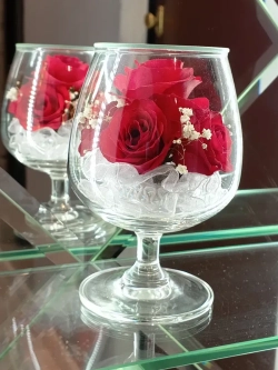 натуральные цветы в стекле, вакуум 07.07