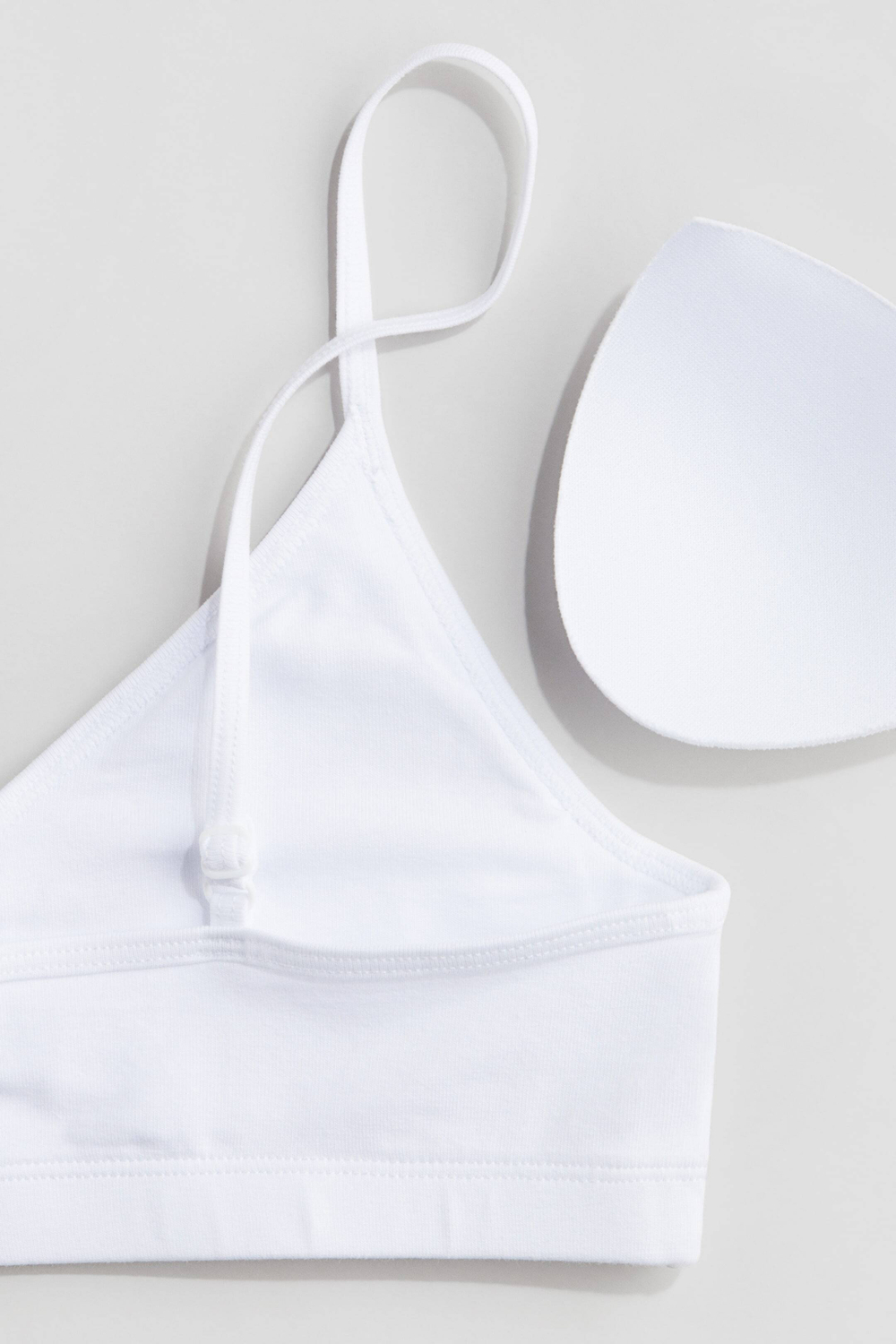 H&M Укороченный топ с подкладкой, белый