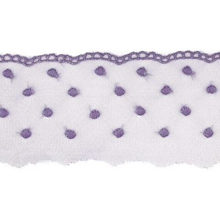 3AR823 Кружево матовое на сетке 6см*18,29м (153 лаванда)