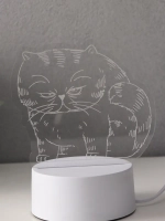 Светильник "Толстый кот" LED RGB от сети RISALUX 9,5х16,7х16