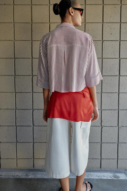 ZARA РУБАШКА В ПОЛОСКУ ИЗ ЛЬНА, ПОЛОСКИ