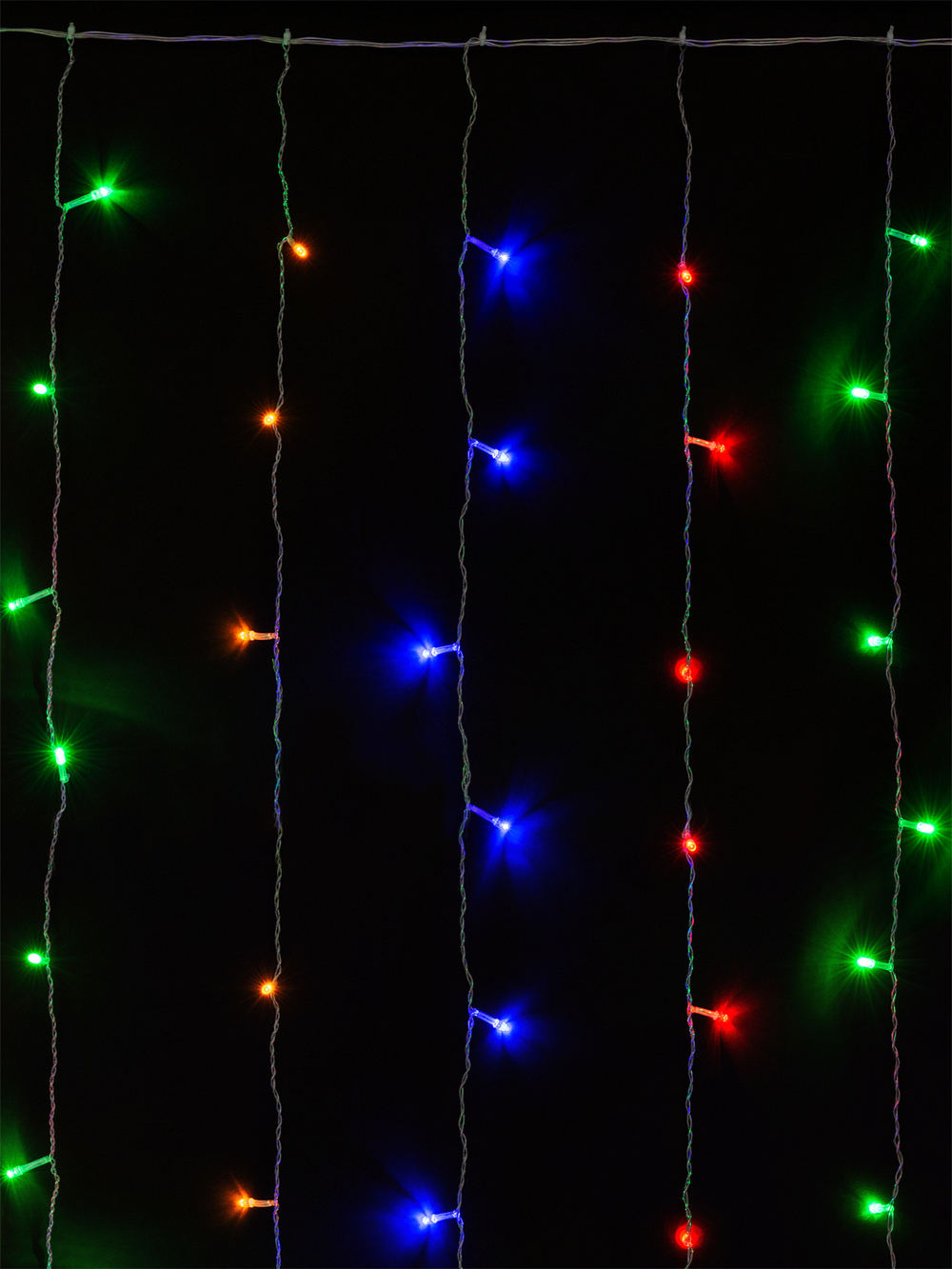 Гирлянда светодиодная "Занавес" 1,5х1,5 м, 168LED, многоцветн., 8 режимов, 250 В, IP20, TDM SQ0361-0070