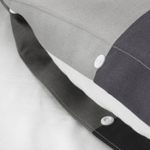 Комплект постельного белья IKEA BRUNKRISSLA (БРУНКРИСЛА), Двуспальный, Черно-серый, 200x230, 50x80 см