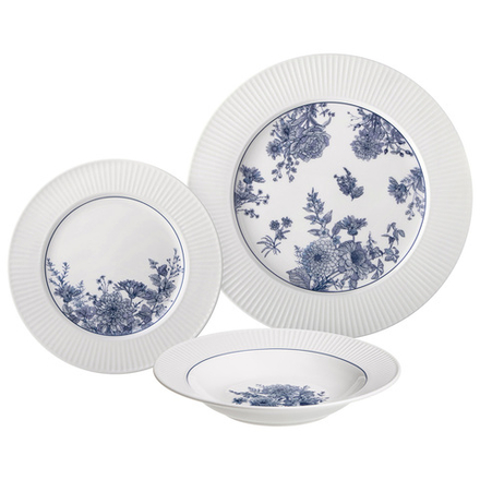НАБОР ПОСУДЫ ОБЕДЕННЫЙ LEFARD "ROYAL BLUE" НА 6 ПЕР. 18 ПР. (КОР=1НАБ.)