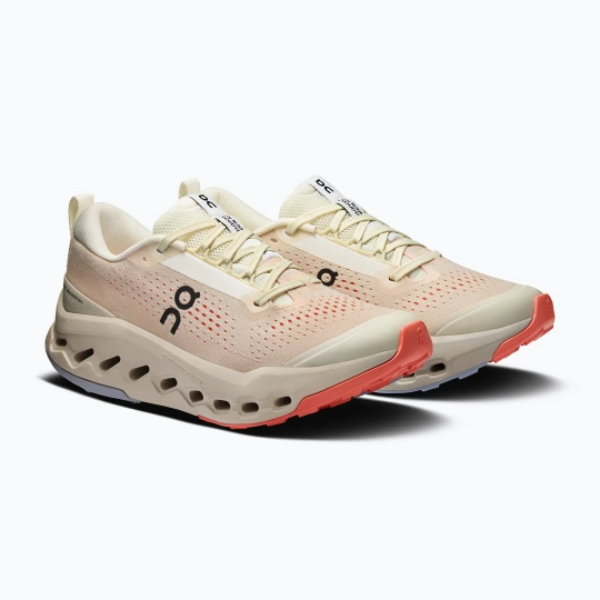 Женские Кроссовки для бега On Cloudsurfer Trail 2 ivory/salmon