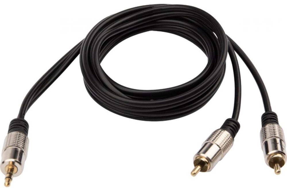 Шнур REXANT Стерео 3,5 мм - 2 RCA, длина 1,5 метра 17-4222