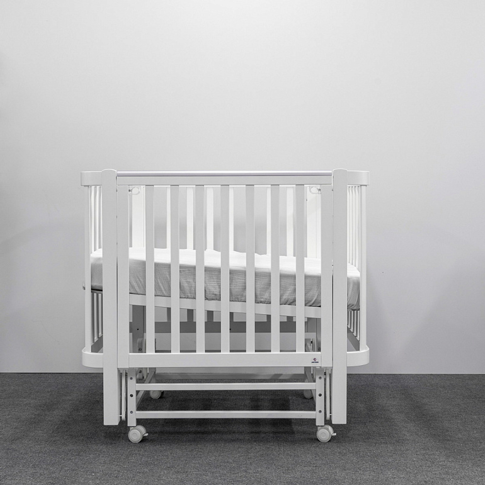 Кроватка детская Antemi Terra Light NEW с маятником НИК 17б белый