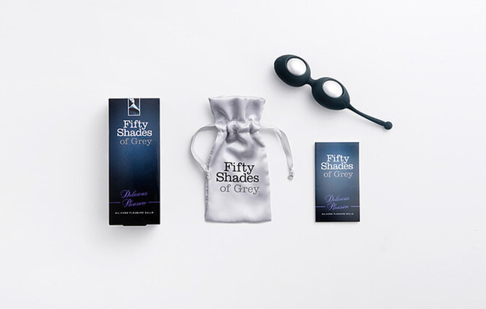 Вагинальные шарики в силиконовой оболочке Silicone Pleasure Balls (Цвет: черный с серебряным)