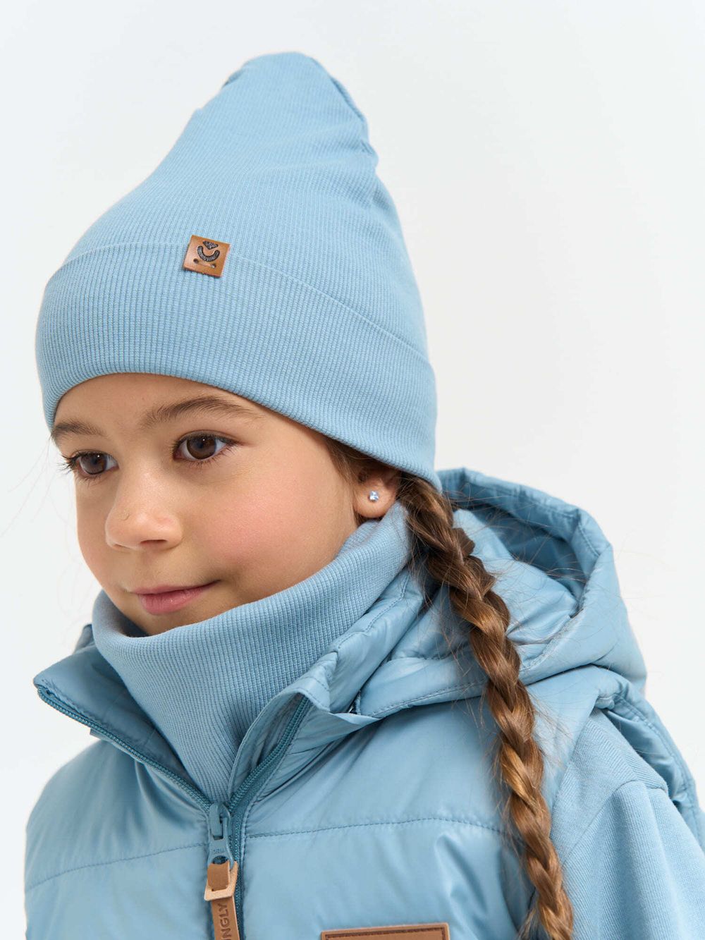 Шапка и снуд трикотажные двухслойные "Ниагара"