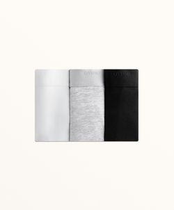 OYSHO Набор из 3 пар классических трусов из хлопковой смеси, черный