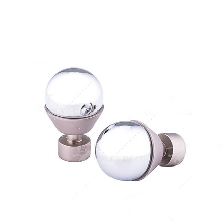 Наконечники "Жемчужина" d19 мм, цвет хром матовый/хром