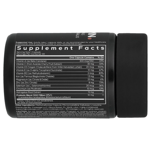 Codeage, мультивитамины для мужчин, 30 растительных капсул