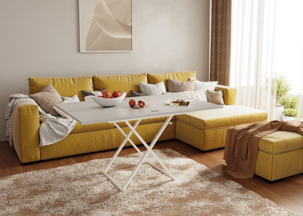 Стол-трансформер ГЗМИ Орфей 1, белый/серый