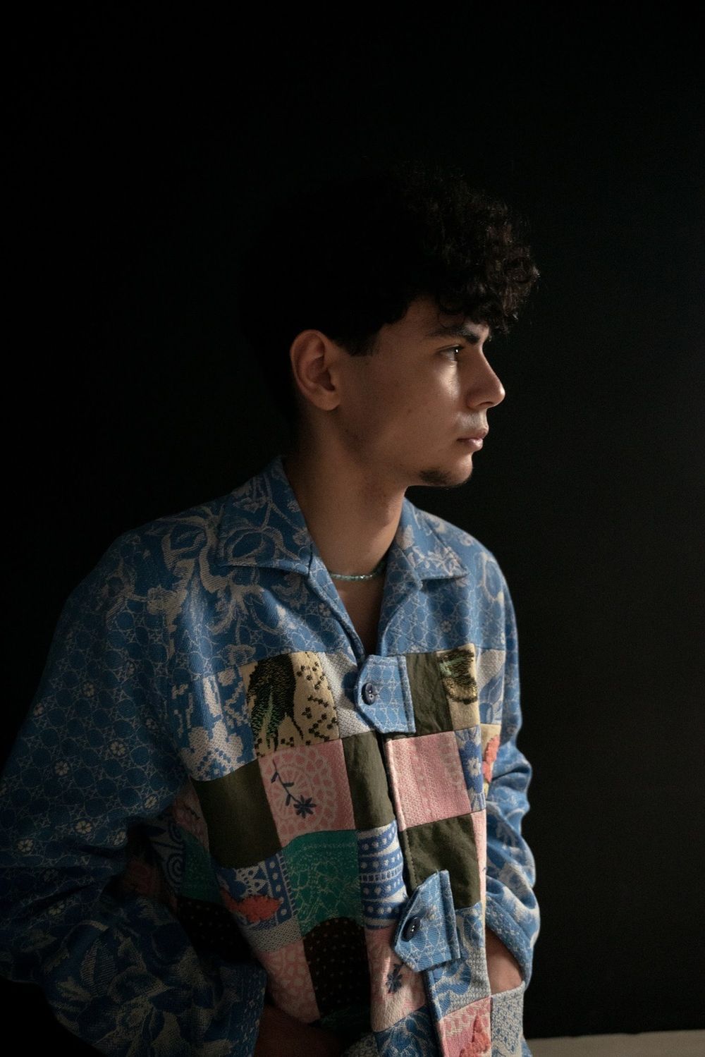 Куртка Soeurs с Розовыми Рыбами / Pink Fishes синяя