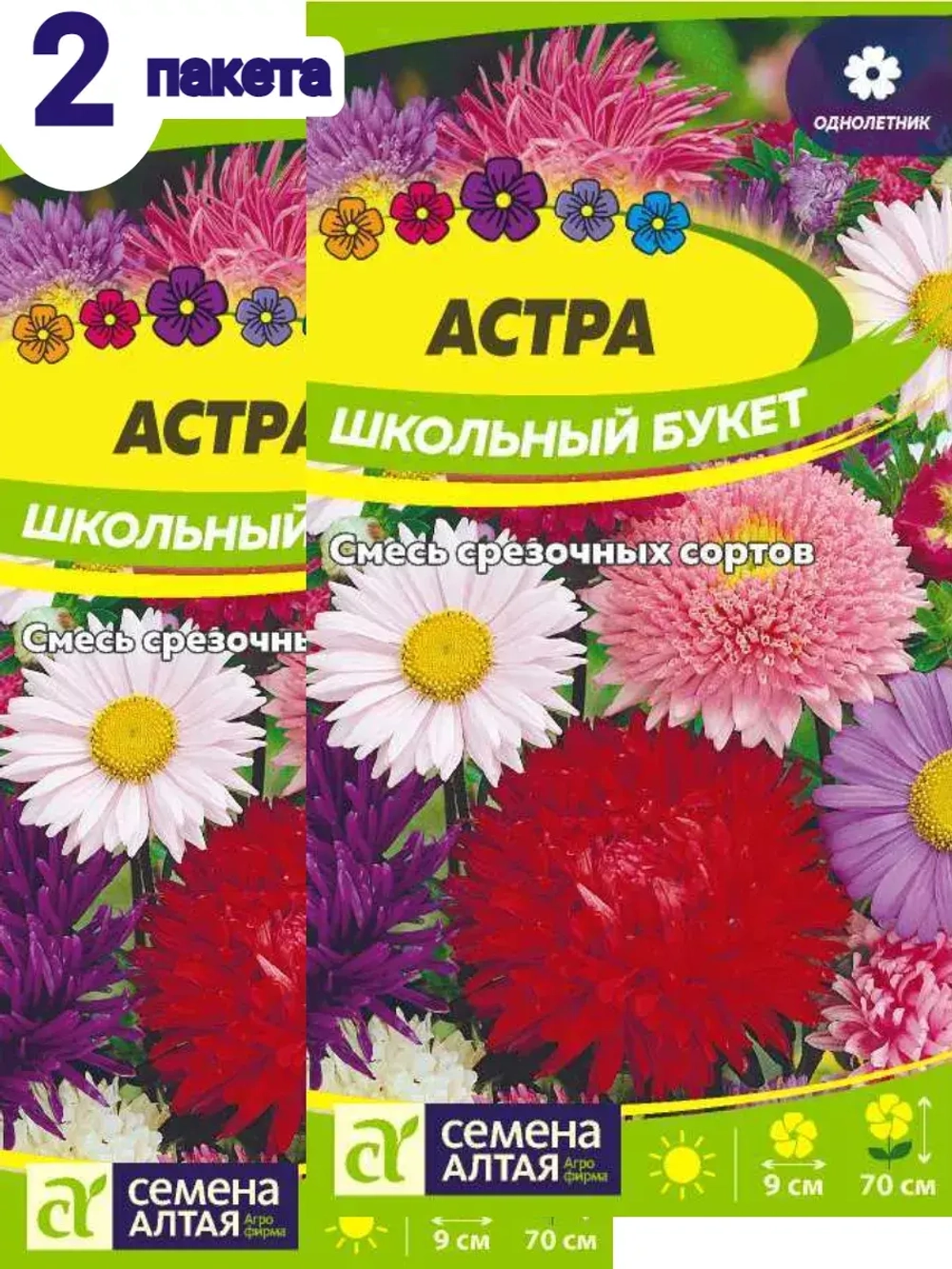 Семена цветов астры Школьный букет- смесь сортов для дачи