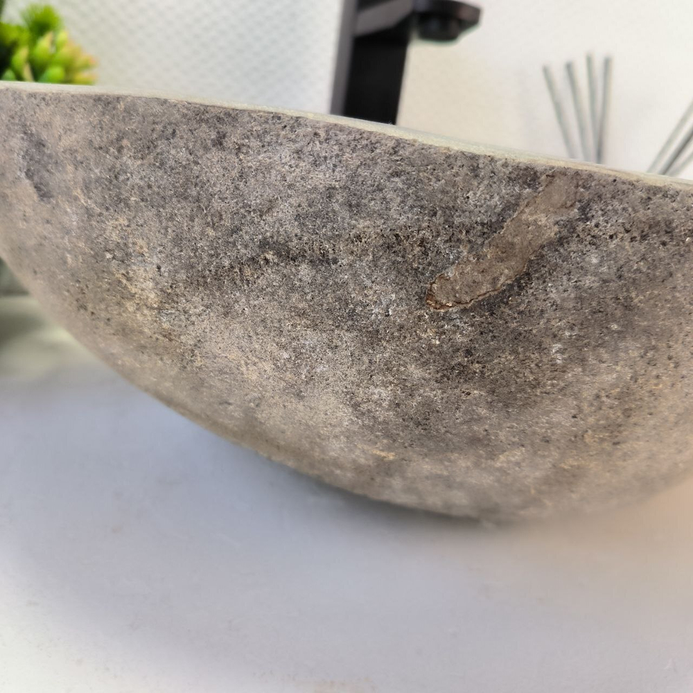 Каменная раковина из речного камня RS-64126 (49*35*16) 0122