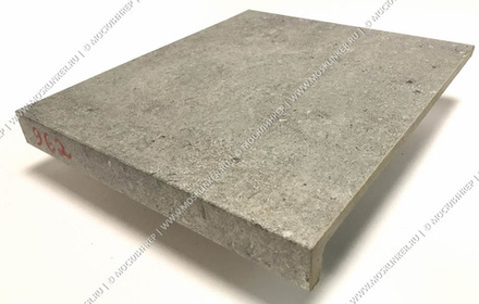 Stroeher - Gravel Blend 962 grey 294х340х35х11 артикул 9430 - Клинкерная ступень прямоугольная рядовая Loftstufe