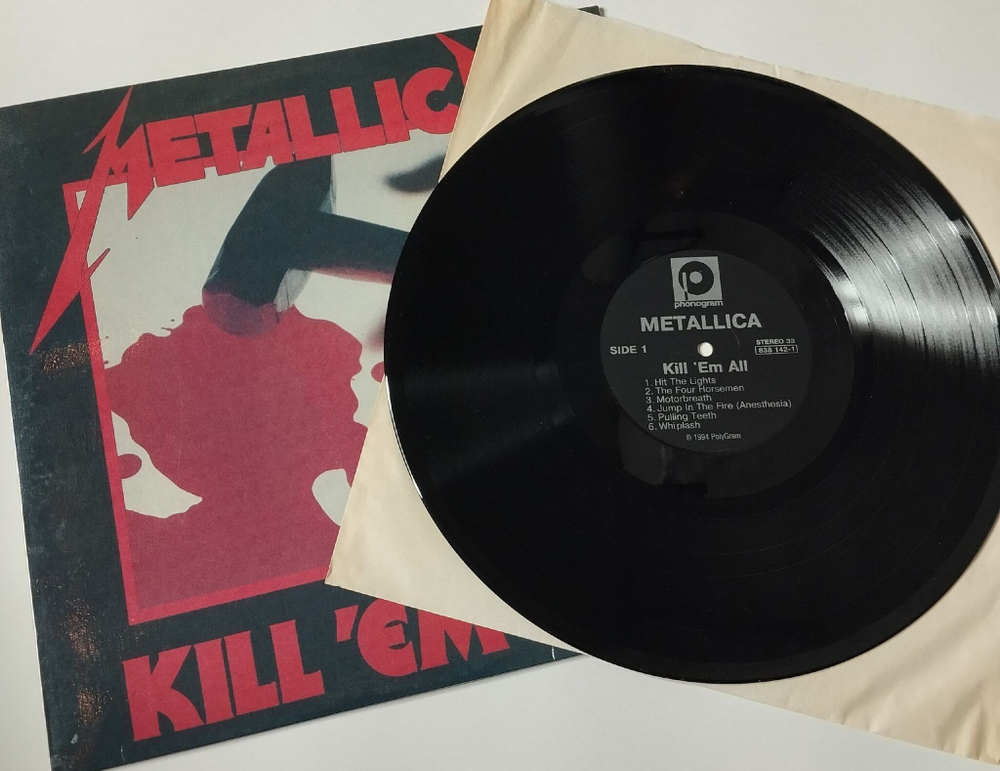 Винтажная виниловая пластинка LP Metallica Kill Em All (Россия 1994)