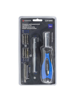 Отвертка комбинированная в комлекте с битами Forsage F-32818MR